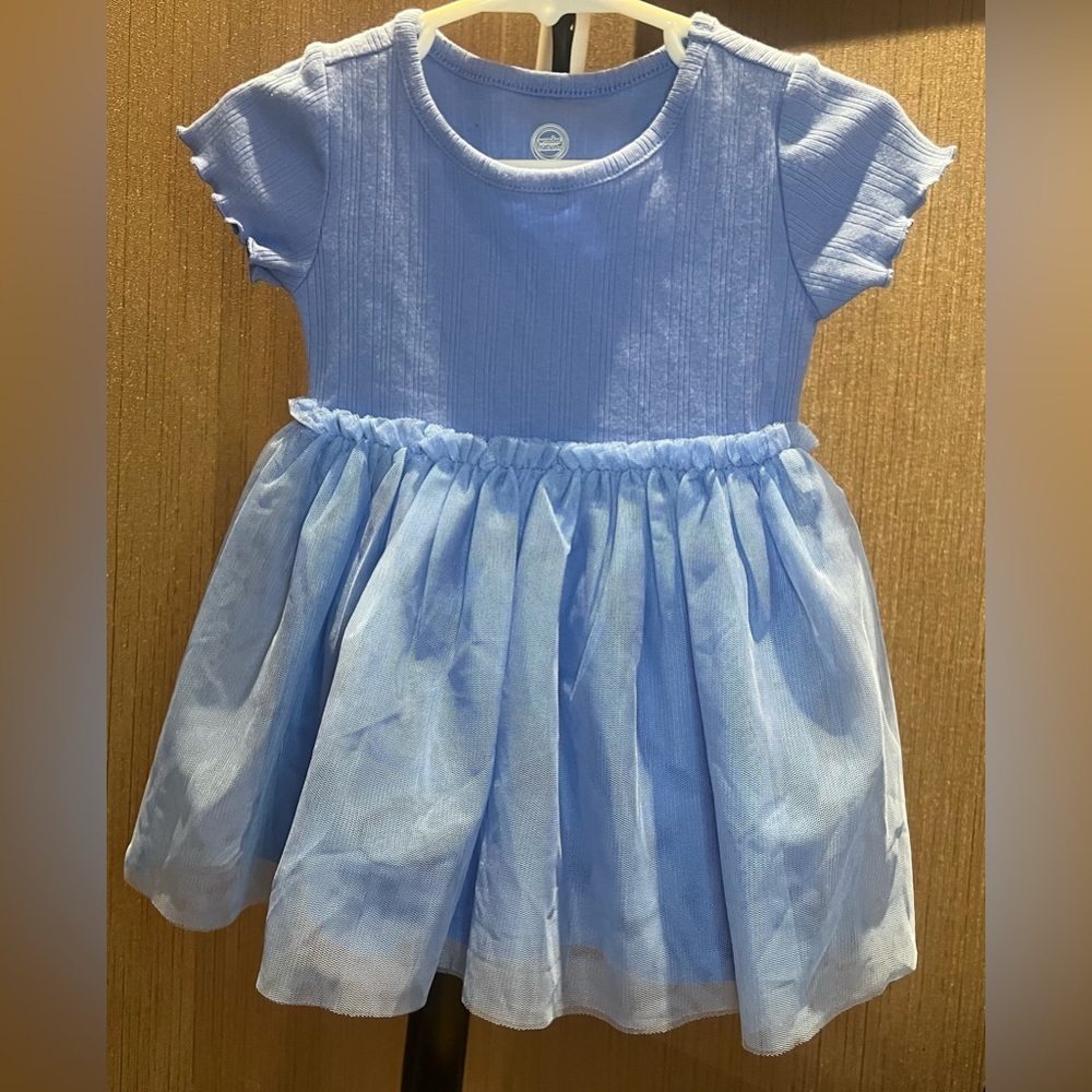 Wonder Nation Light Blue Casual Kids Dress